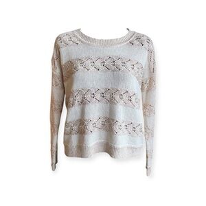 Mink Pink gold top sweater XS sheer